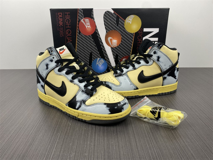 nike dunk high 1985 black acid wash dd9404-700