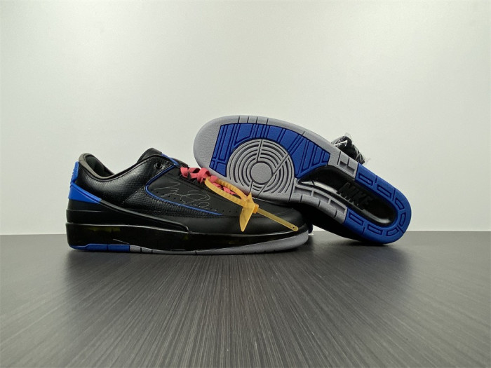 jordan 2 retro low sp off-white black blue dj4375-004