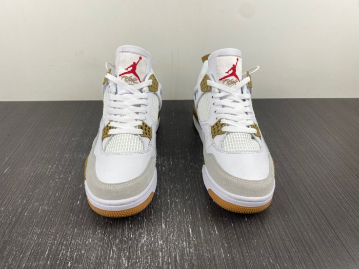nike sb x air jordan 4 white brown dr5415-120