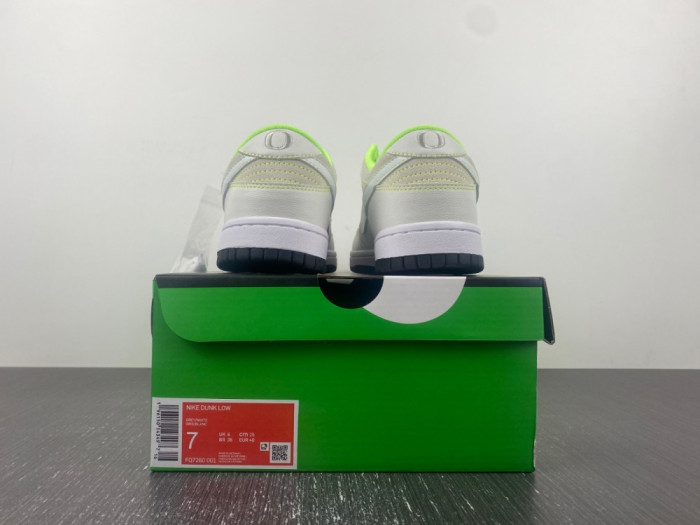 nike dunk low university of oregon pe fq7260-001