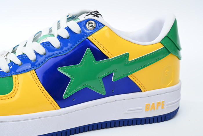 BAPE STA TO LOW BLACK YELLOW GREEN ORCHID 1180 191 004