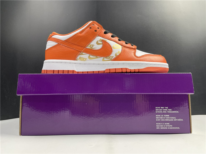 nike sb dunk low white black orange dh3228-161