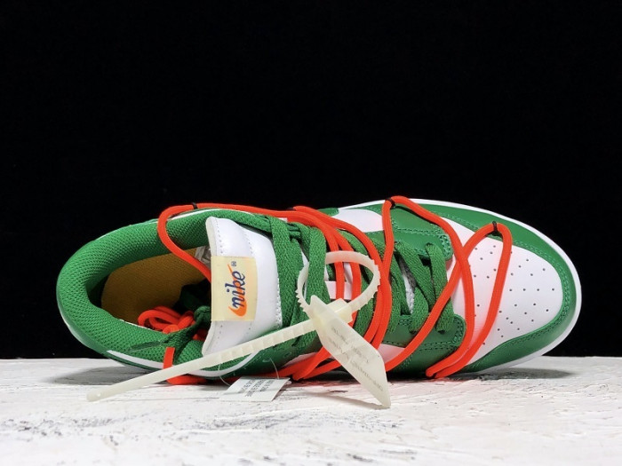 off-white nike dunk low pine green - ct0856-100
