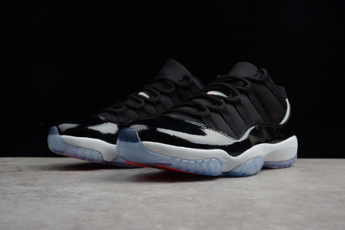 air jordan 11 retro low "infrared 23" black mens 528895-023