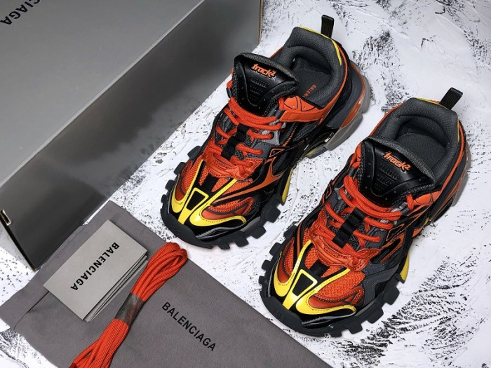 bl track trainers sneaker orange black grey h903p068