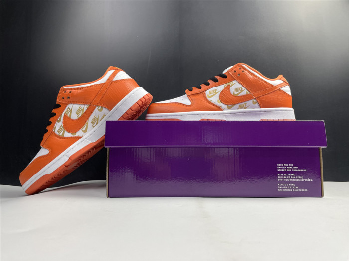 nike sb dunk low white black orange dh3228-161