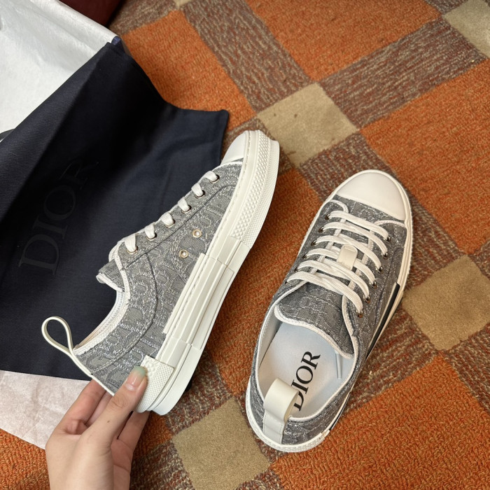 Dior B23 Low Top Canvas Oblique Black D04